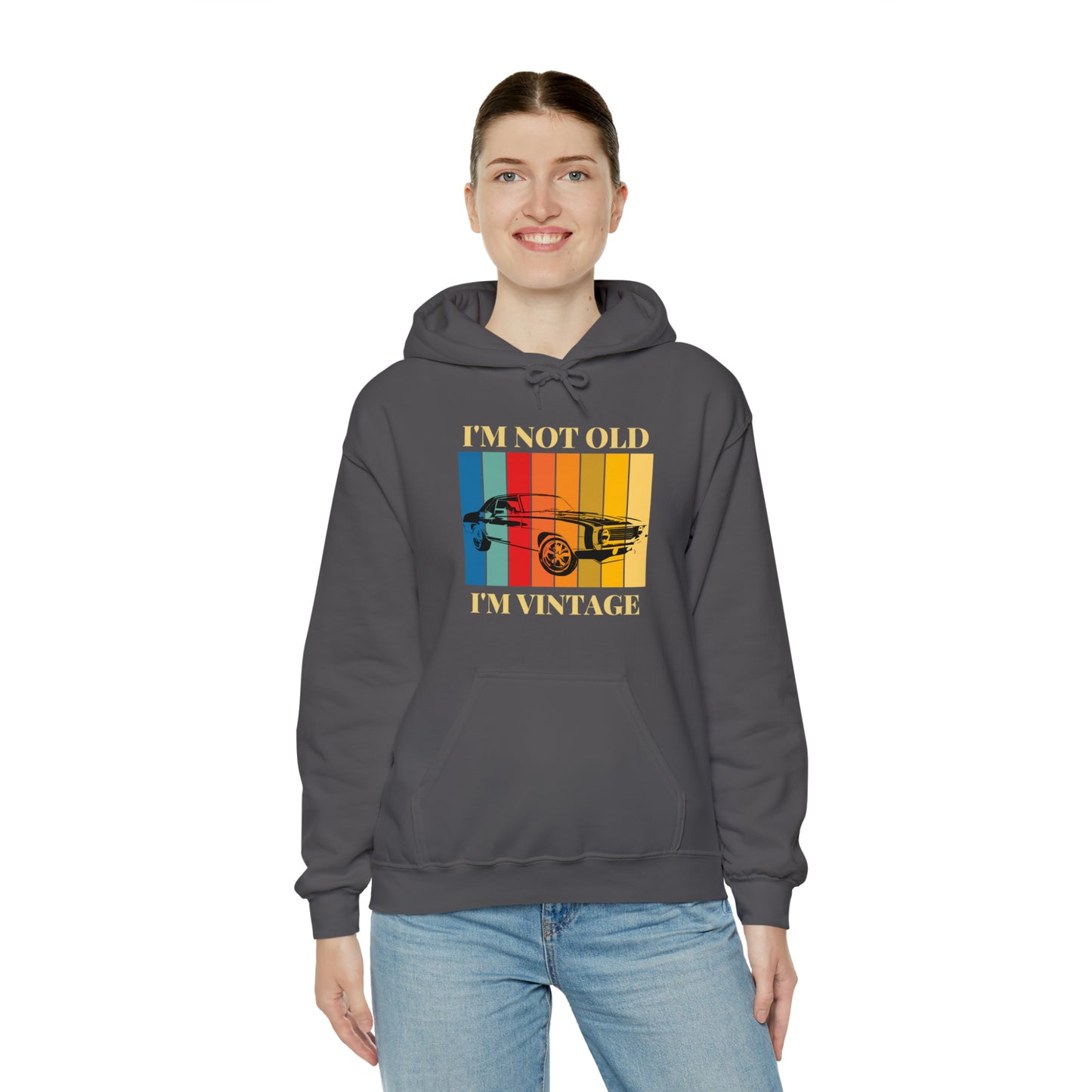 Not Old - Vintage - Mustang Hooded Sweatshirt