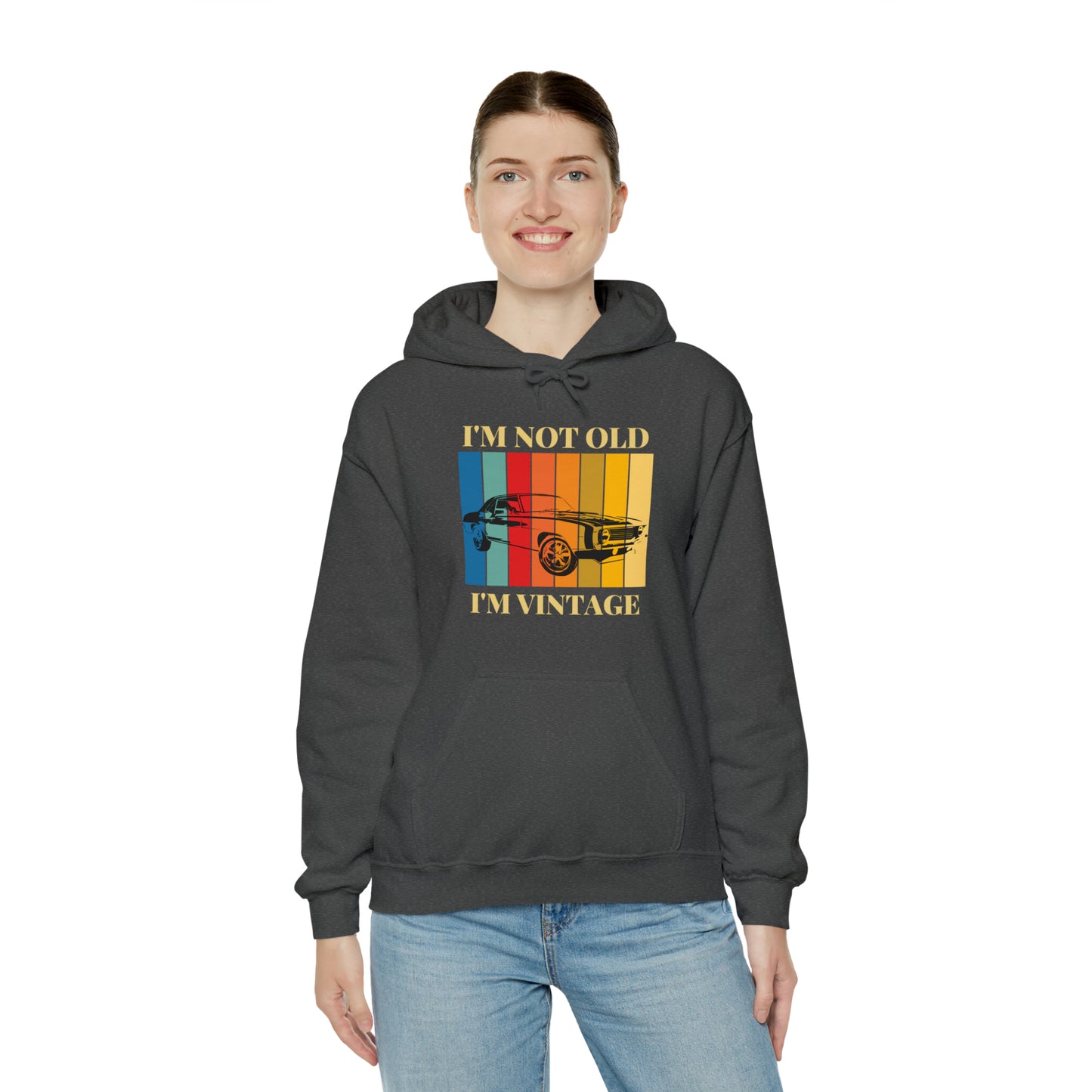 Not Old - Vintage - Mustang Hooded Sweatshirt