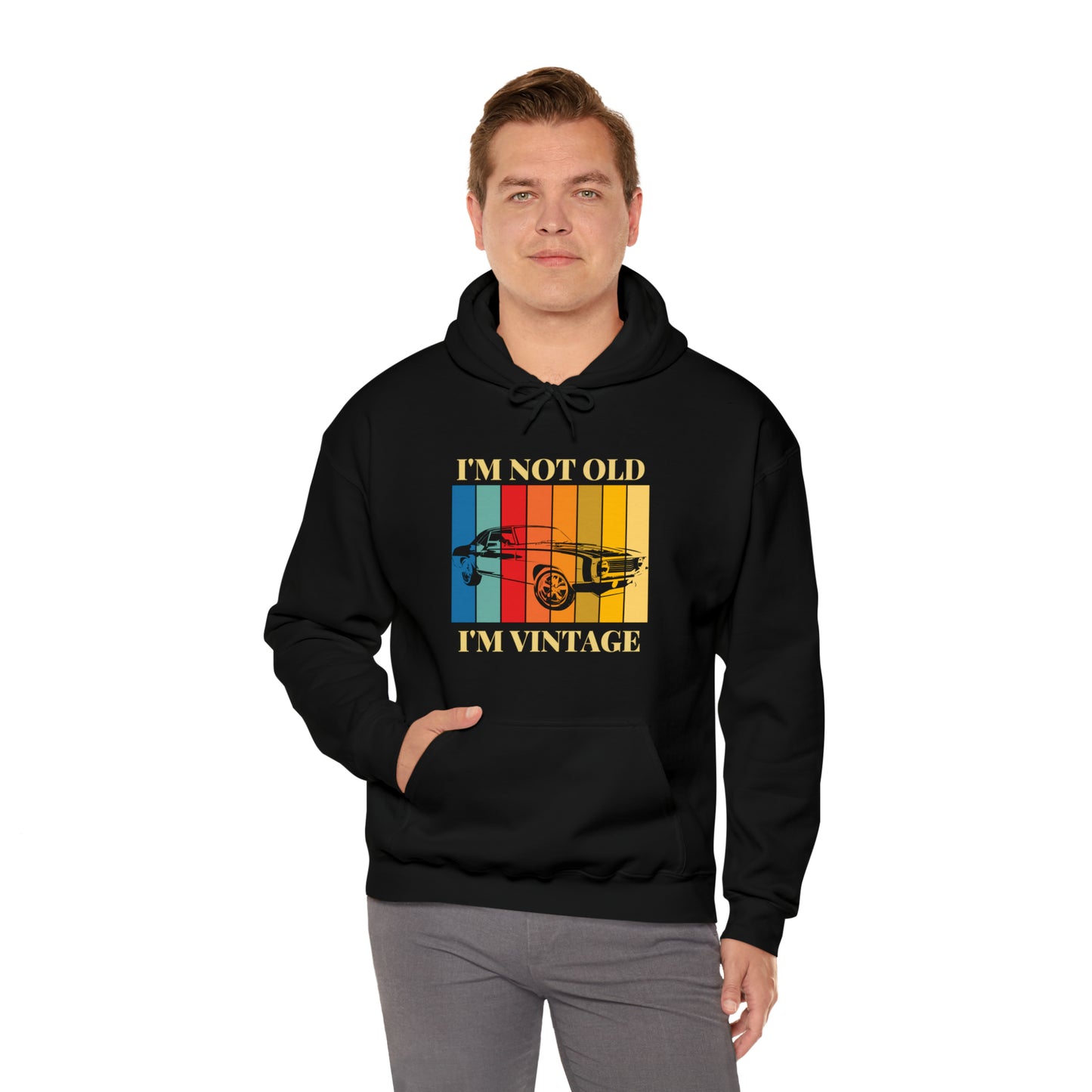 Not Old - Vintage - Mustang Hooded Sweatshirt