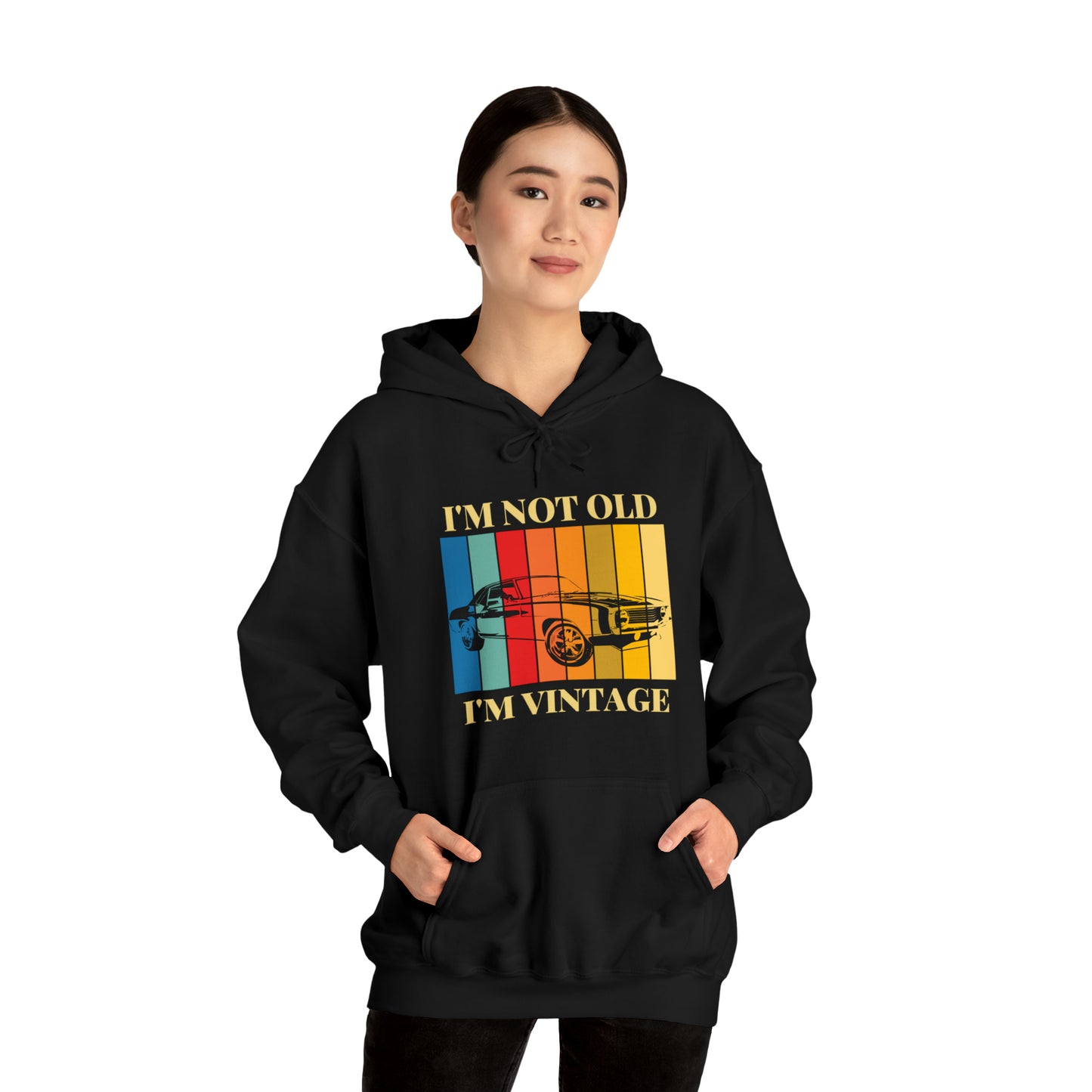 Not Old - Vintage - Mustang Hooded Sweatshirt