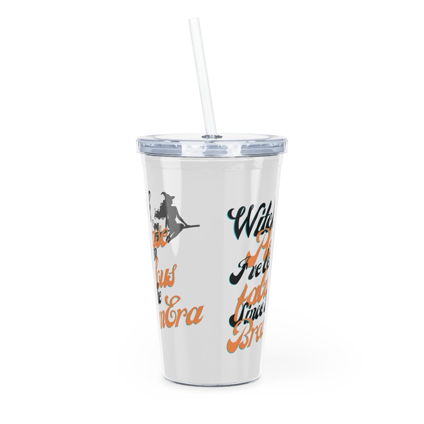 "Ever Fabulous Witch" Plastic Tumbler with Straw