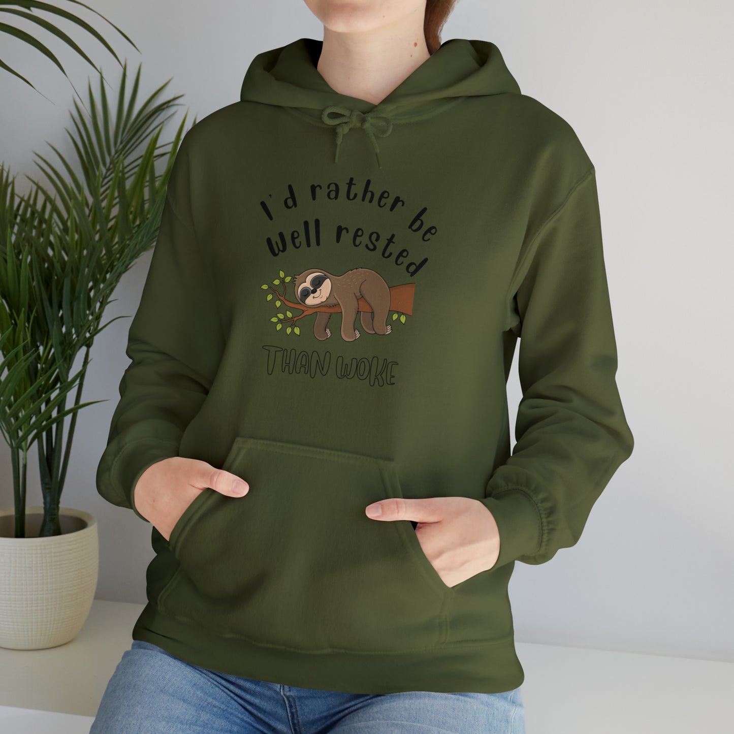 Well Rested Tree Sloth Unisex Hoodie