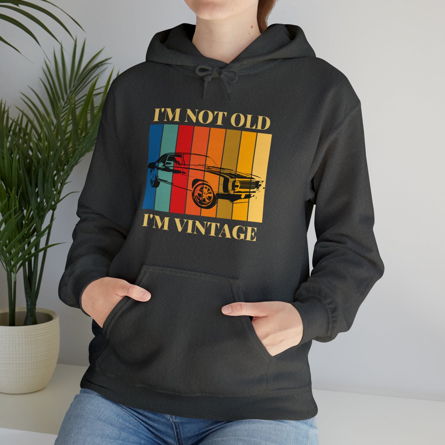 Not Old - Vintage - Mustang Hooded Sweatshirt