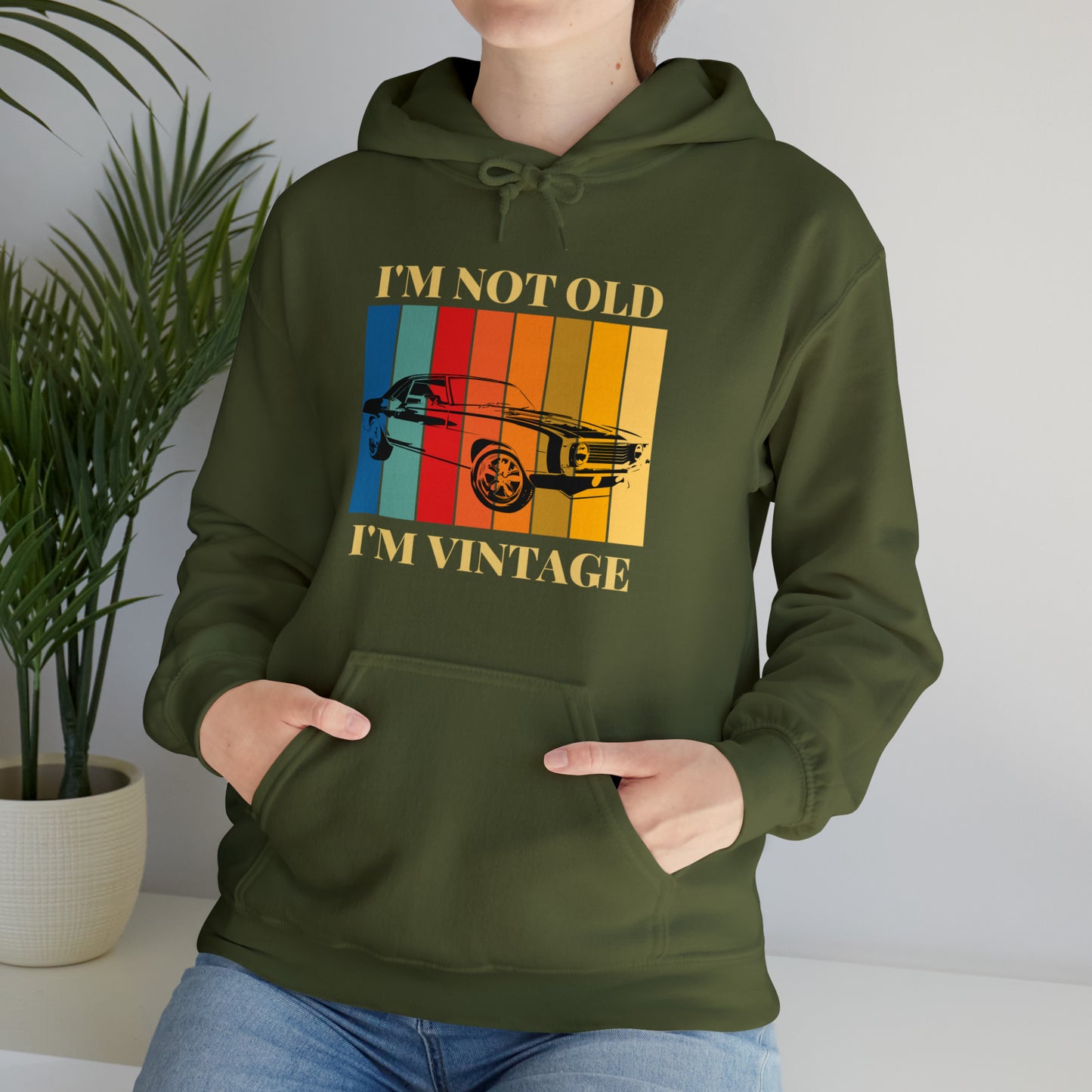 Not Old - Vintage - Mustang Hooded Sweatshirt