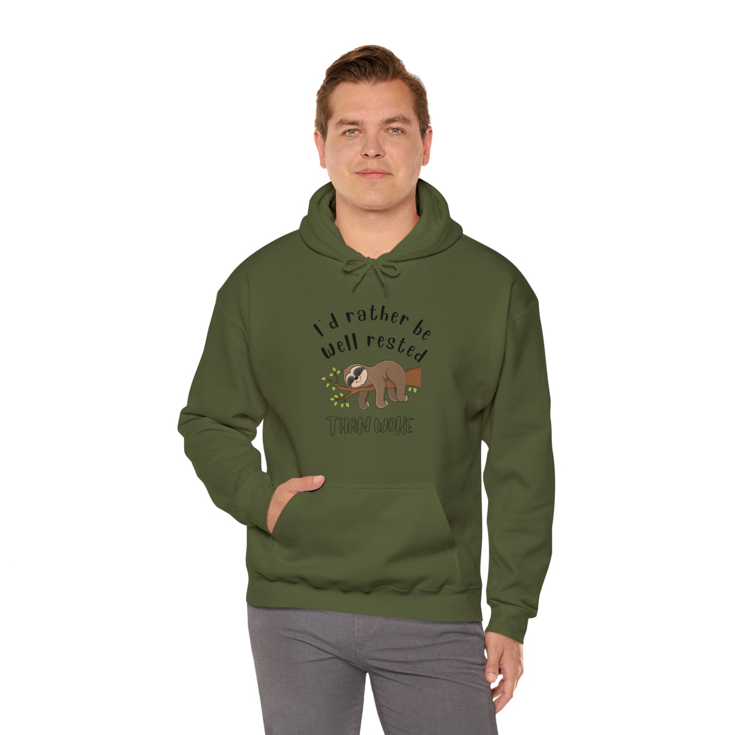 Well Rested Tree Sloth Unisex Hoodie