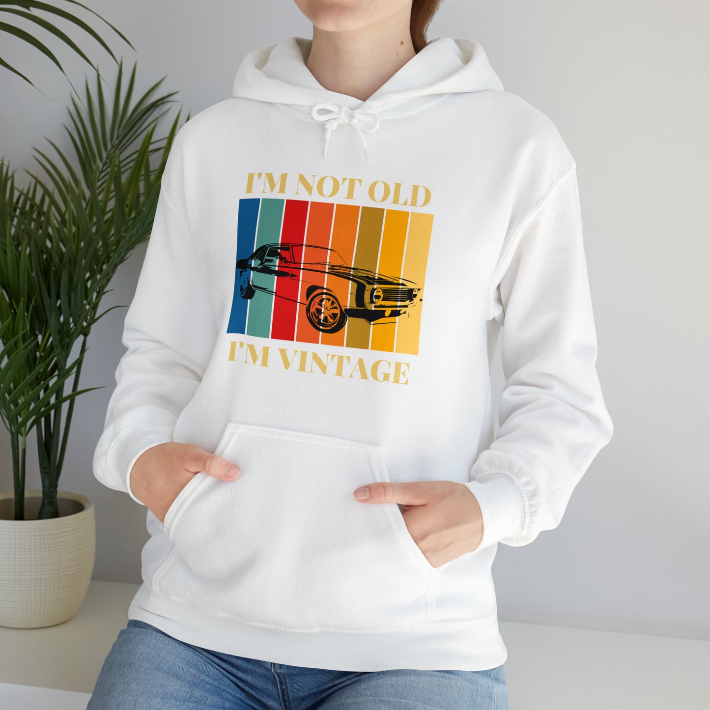 Not Old - Vintage - Mustang Hooded Sweatshirt