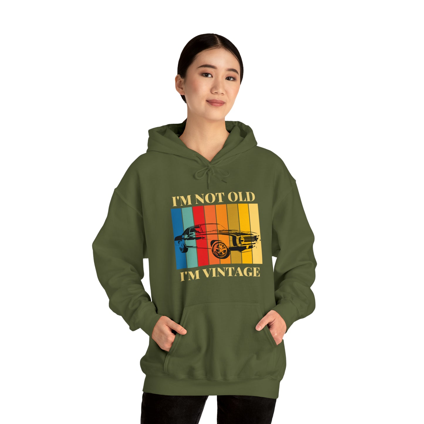 Not Old - Vintage - Mustang Hooded Sweatshirt