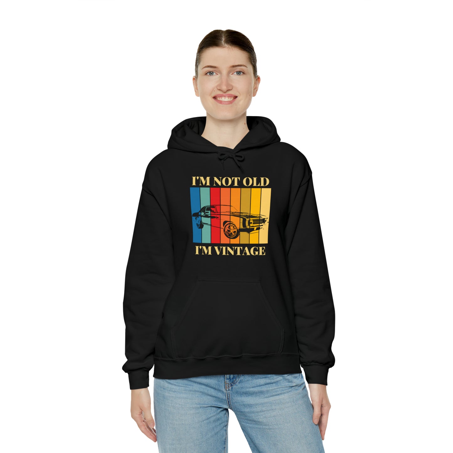 Not Old - Vintage - Mustang Hooded Sweatshirt