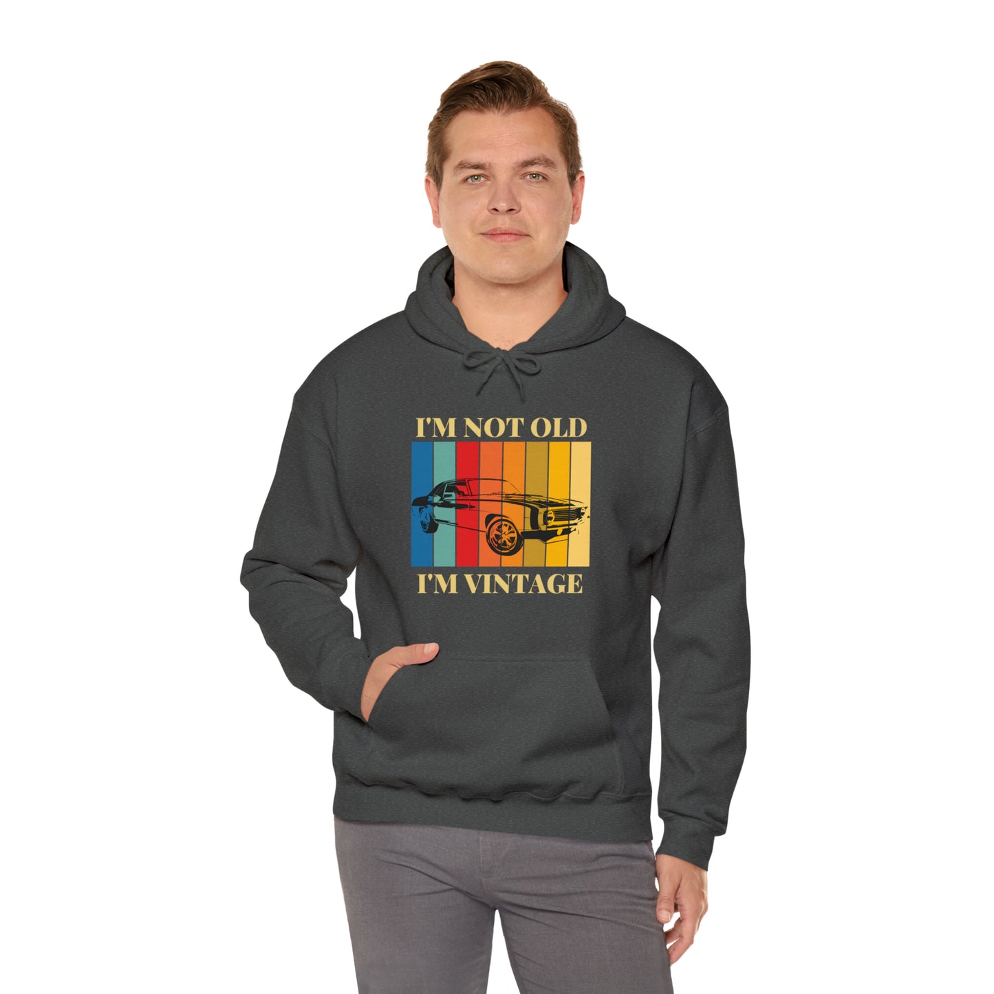 Not Old - Vintage - Mustang Hooded Sweatshirt