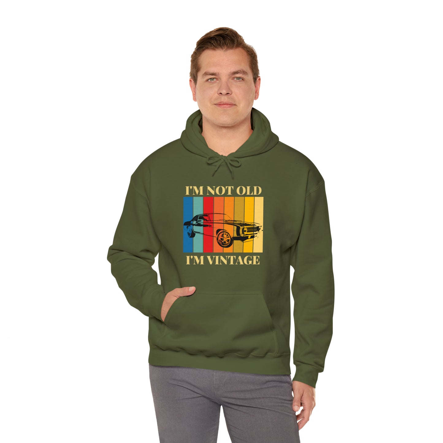 Not Old - Vintage - Mustang Hooded Sweatshirt