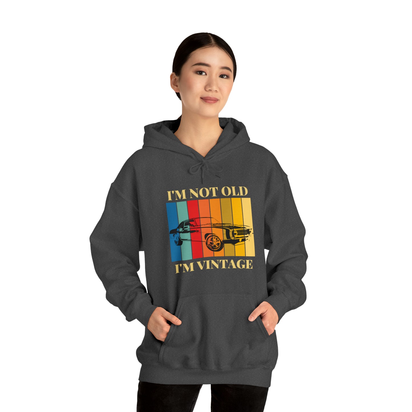 Not Old - Vintage - Mustang Hooded Sweatshirt