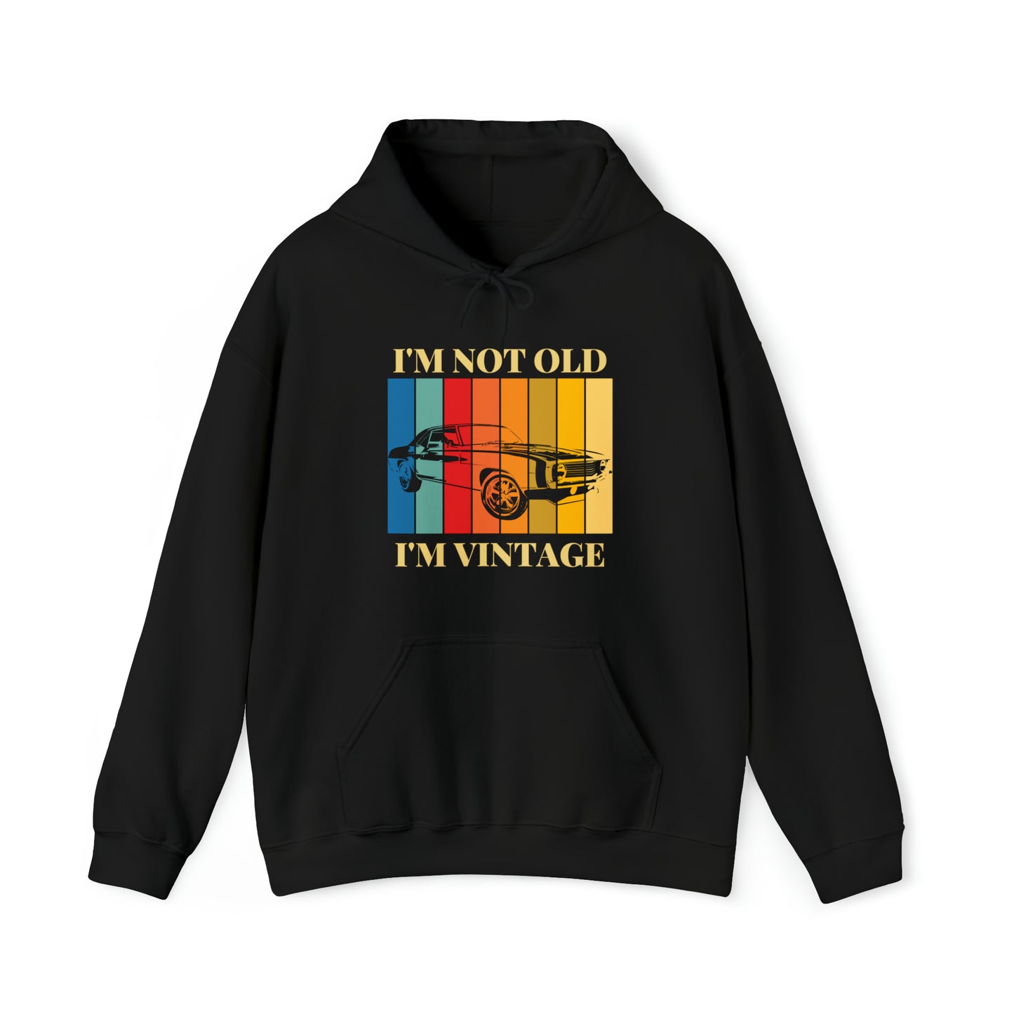 Not Old - Vintage - Mustang Hooded Sweatshirt