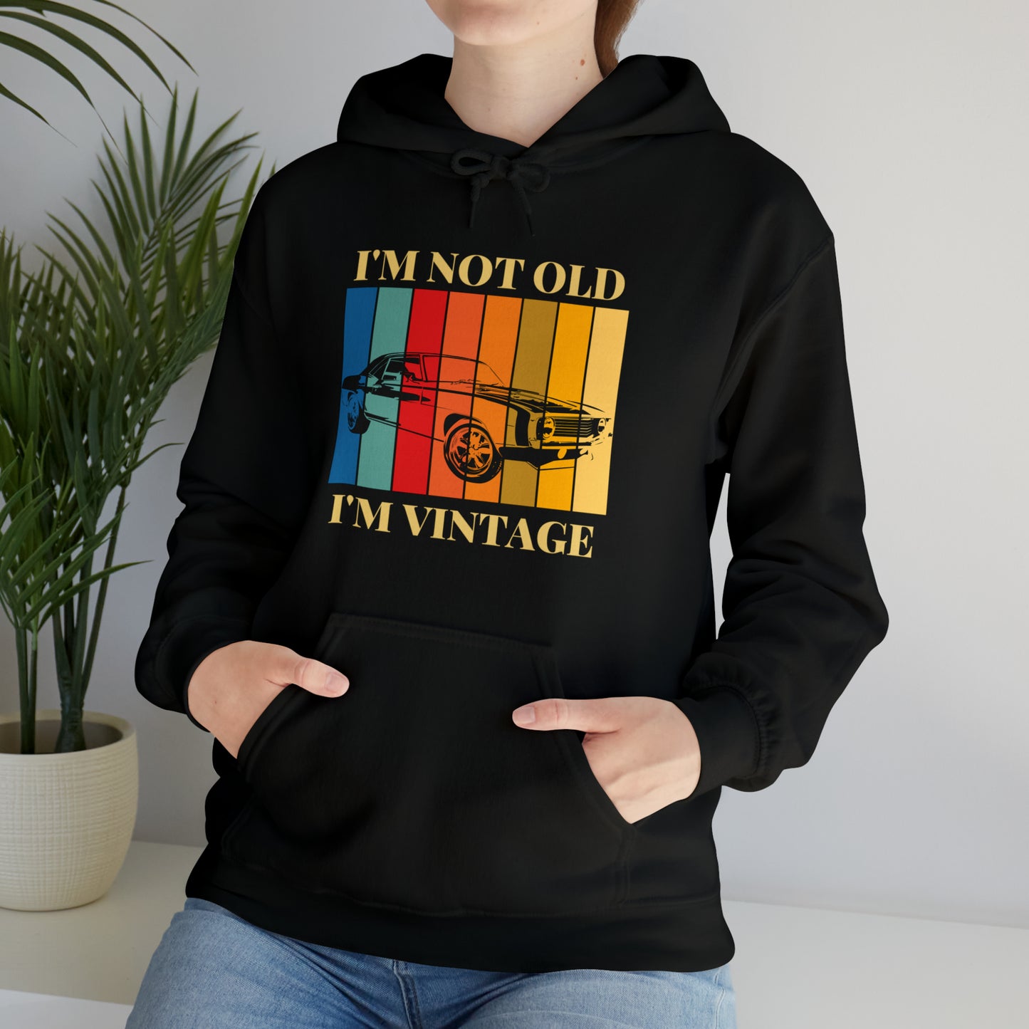 Not Old - Vintage - Mustang Hooded Sweatshirt