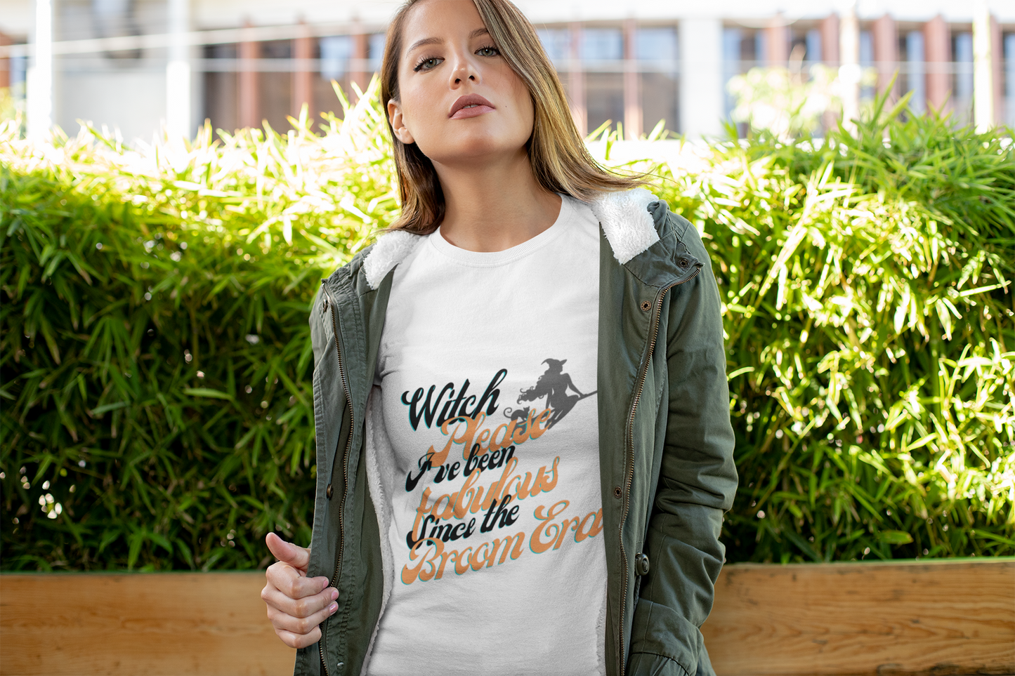 Witch Please, Fabulous Since the Broom Era" Women's T-Shirt Heavy Cotton Tee