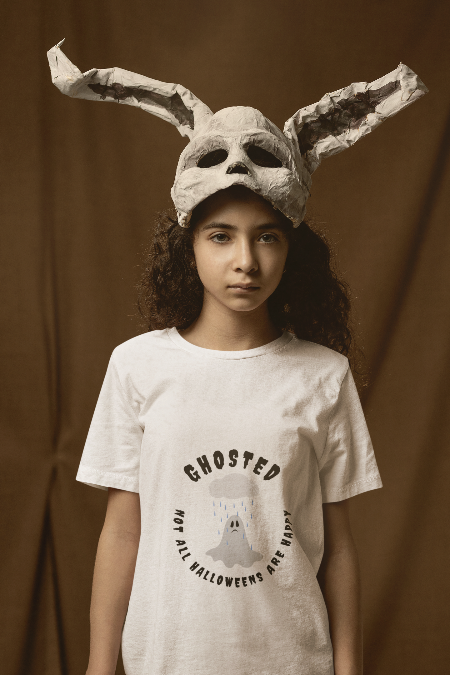 Kids White Ghosted Heavy Cotton™ Tee