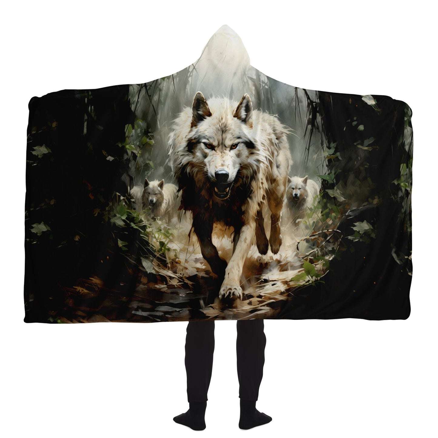 Wolf Hooded Blanket - FREE SHIPPING